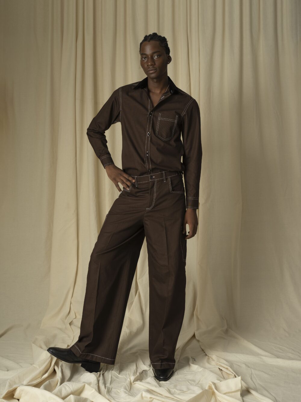 Brown Papa's Two-piece Shirt