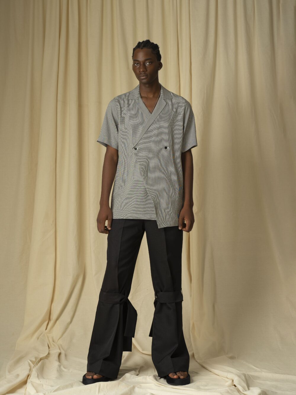 Black and White Cubana Shirt